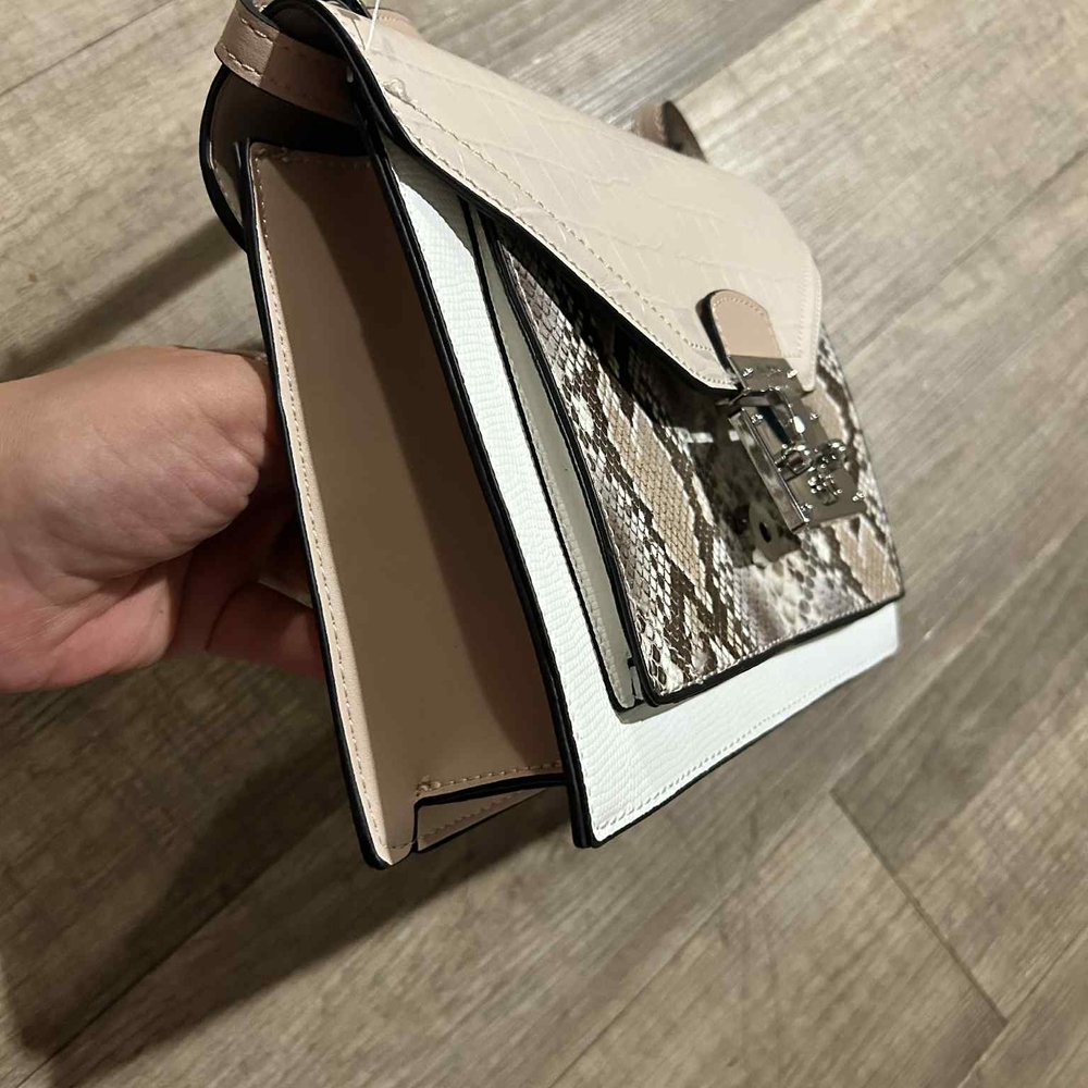 Aldo Cream and Brown Crossbody Bag